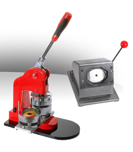 Máquina para hacer chapas de 16x50x29 cm en color rojo con base  antideslizante y cortador de